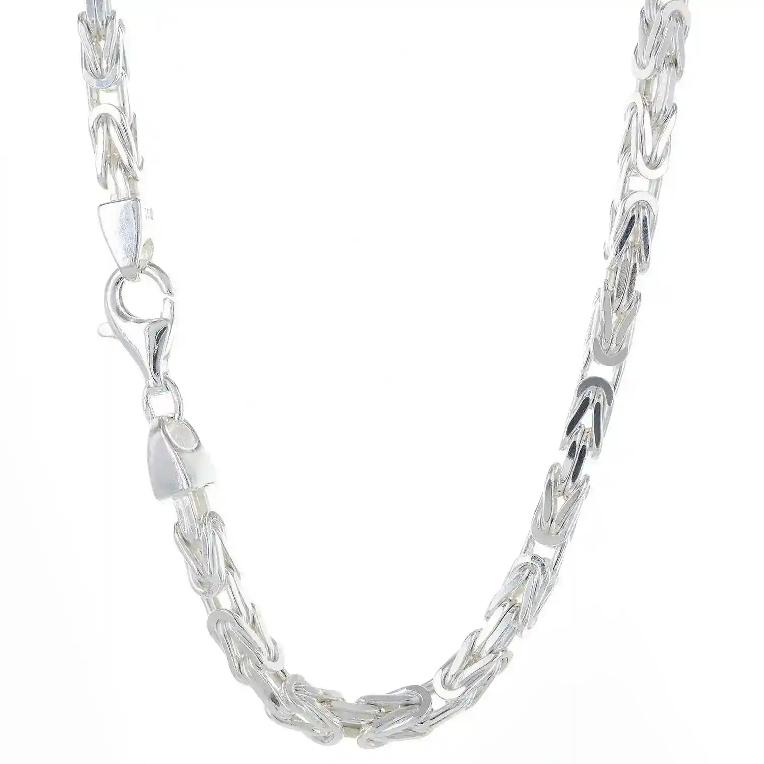 Silberkette Königskette Länge 65cm - Breite 3,9mm - 925 Silber - Firma Holzenplotz - Silberketten-Goldketten.de 