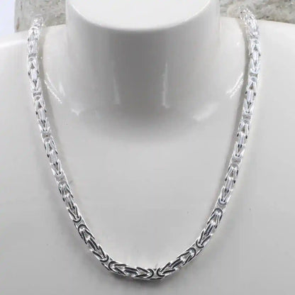 Silberkette Königskette Länge 65cm - Breite 3,9mm - 925 Silber - Firma Holzenplotz - Silberketten-Goldketten.de 