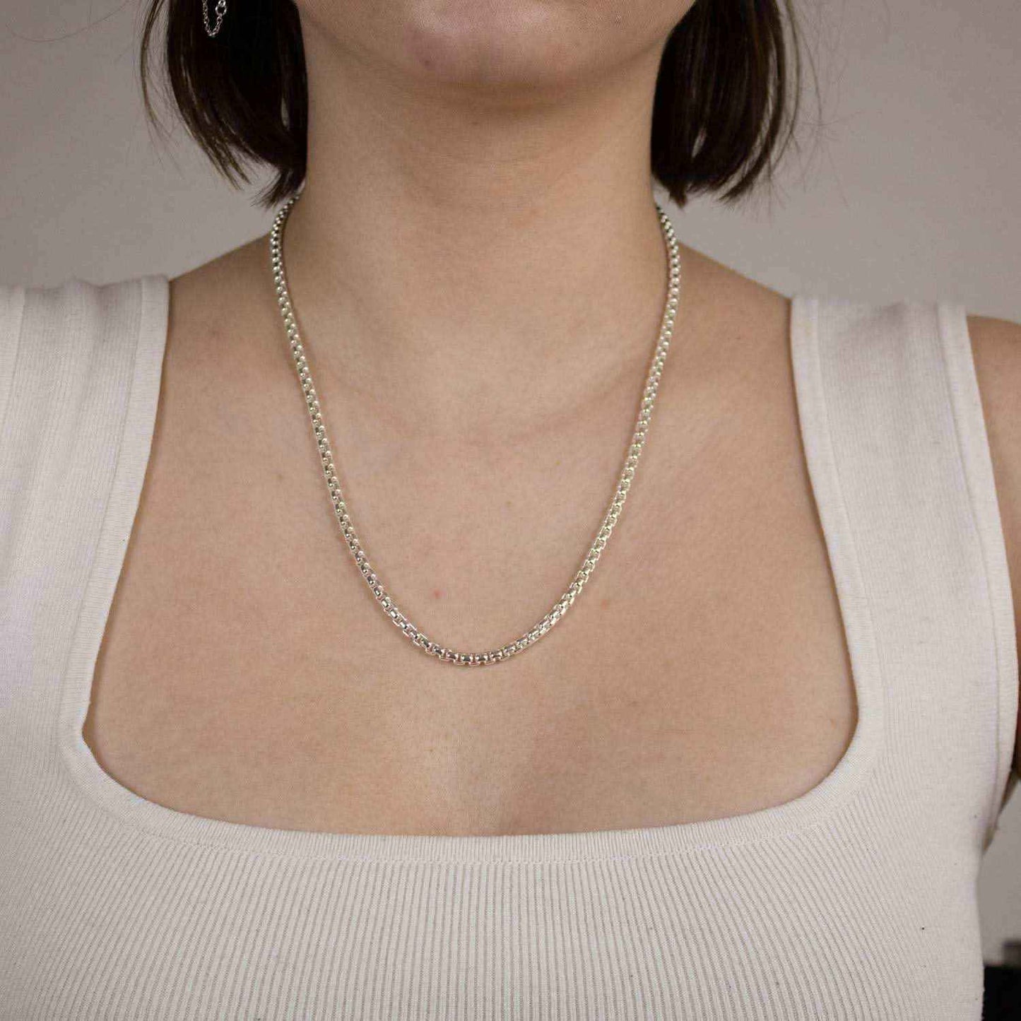 Silberkette Venezianerkette Breite 3,7mm - 925 Silber
