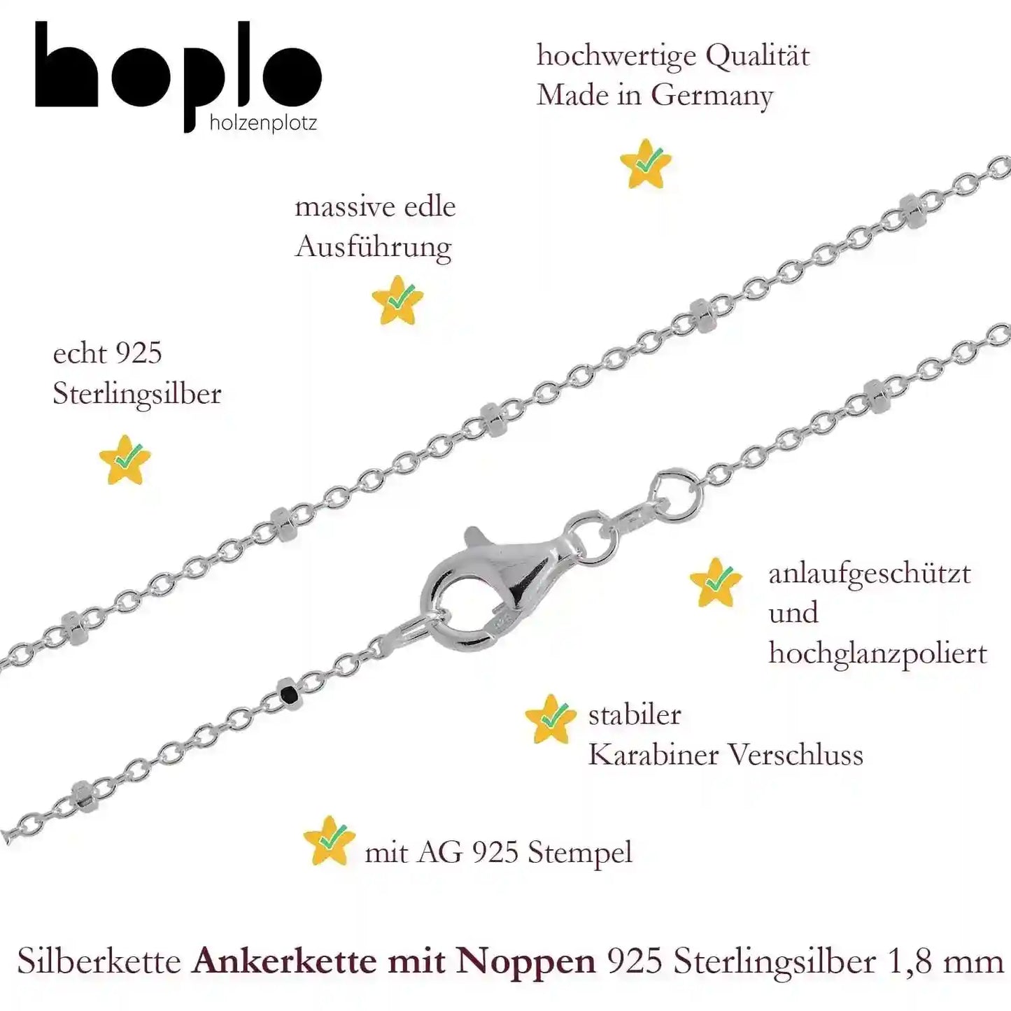 Silberketten Halsketten - echt 925 Sterlingsilber - Made in Germany - Firma Holzenplotz - Silberketten-Goldketten.de 