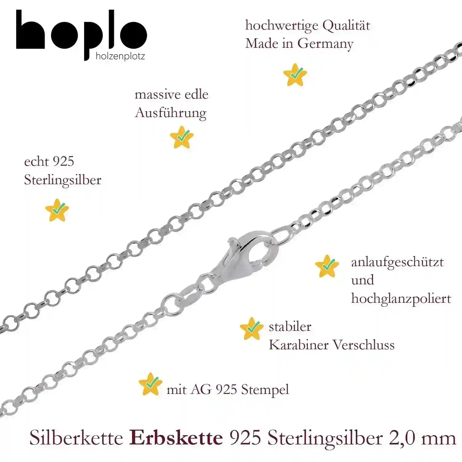 Silberketten Halsketten - echt 925 Sterlingsilber - Made in Germany - Firma Holzenplotz - Silberketten-Goldketten.de 