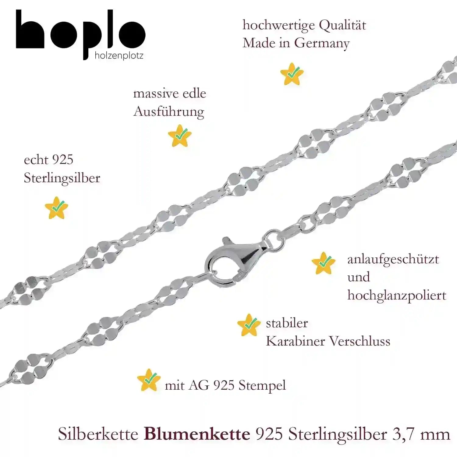 Silberketten Halsketten - echt 925 Sterlingsilber - Made in Germany - Firma Holzenplotz - Silberketten-Goldketten.de 