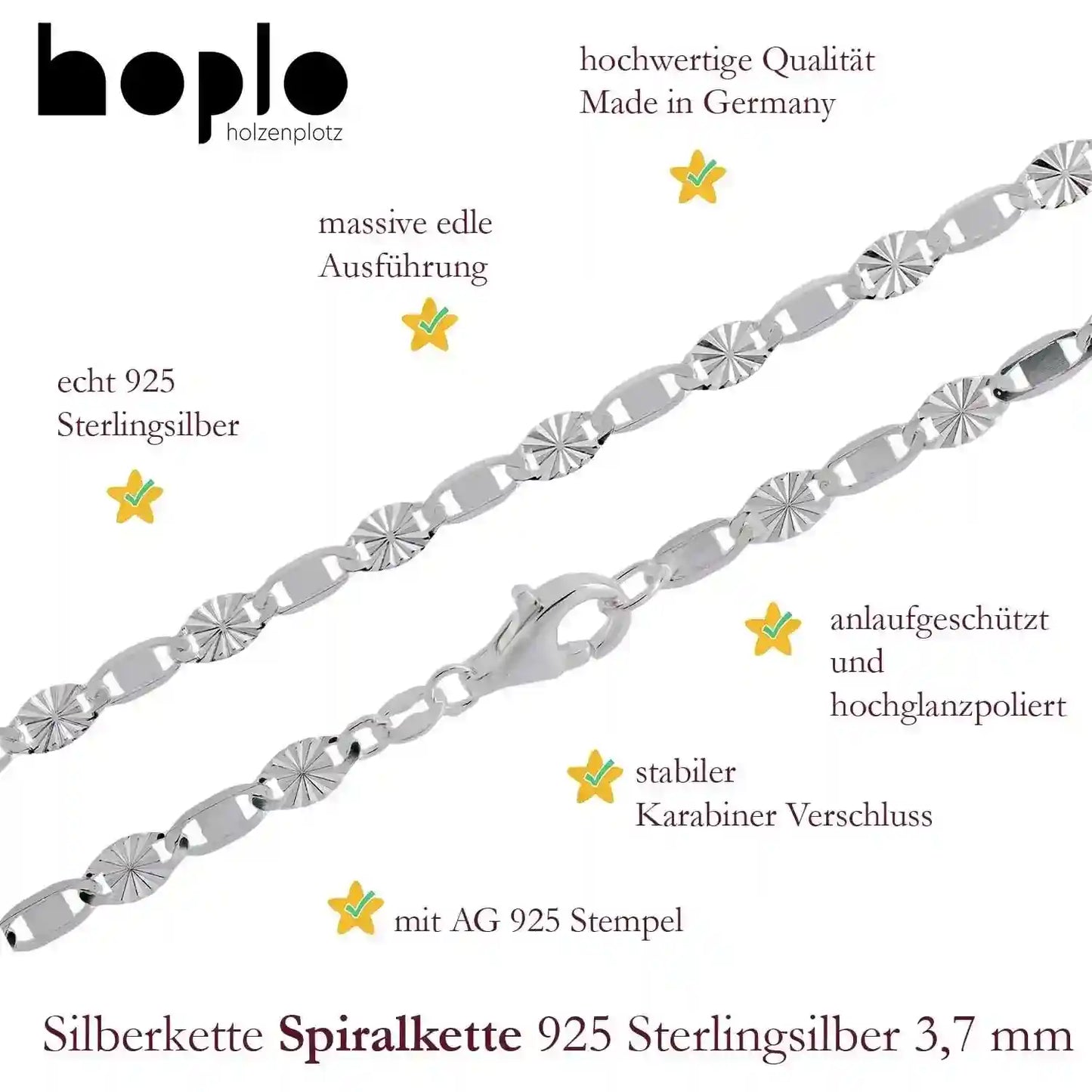 Silberketten Halsketten - echt 925 Sterlingsilber - Made in Germany - Firma Holzenplotz - Silberketten-Goldketten.de 