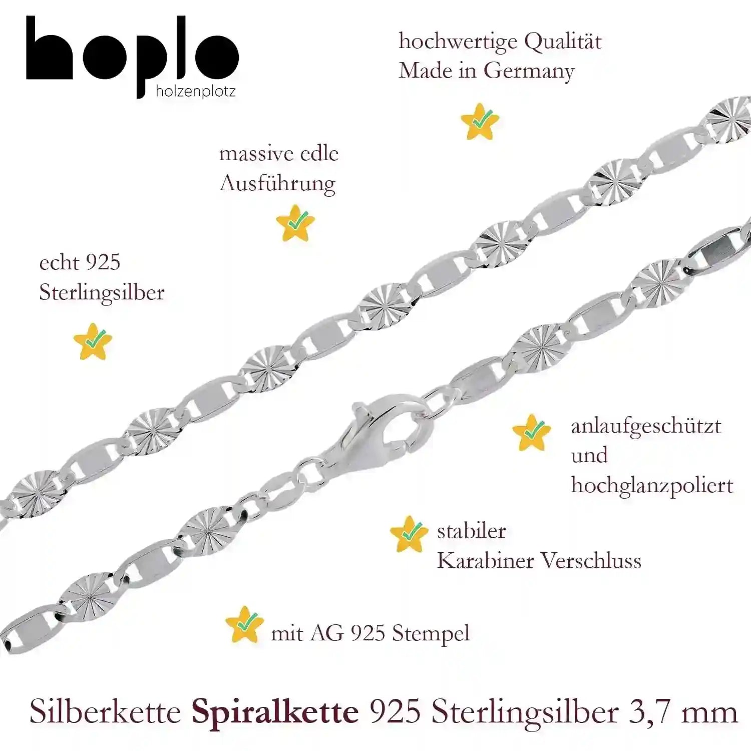 Silberketten Halsketten - echt 925 Sterlingsilber - Made in Germany - Firma Holzenplotz - Silberketten-Goldketten.de 