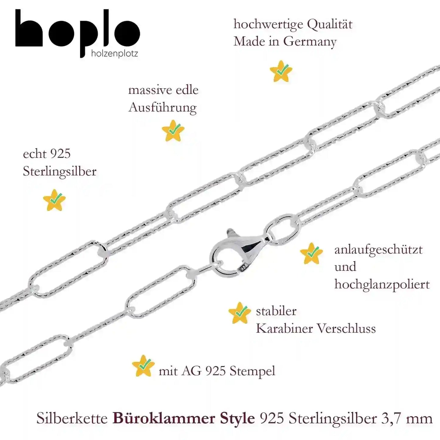 Silberketten Halsketten - echt 925 Sterlingsilber - Made in Germany - Firma Holzenplotz - Silberketten-Goldketten.de 