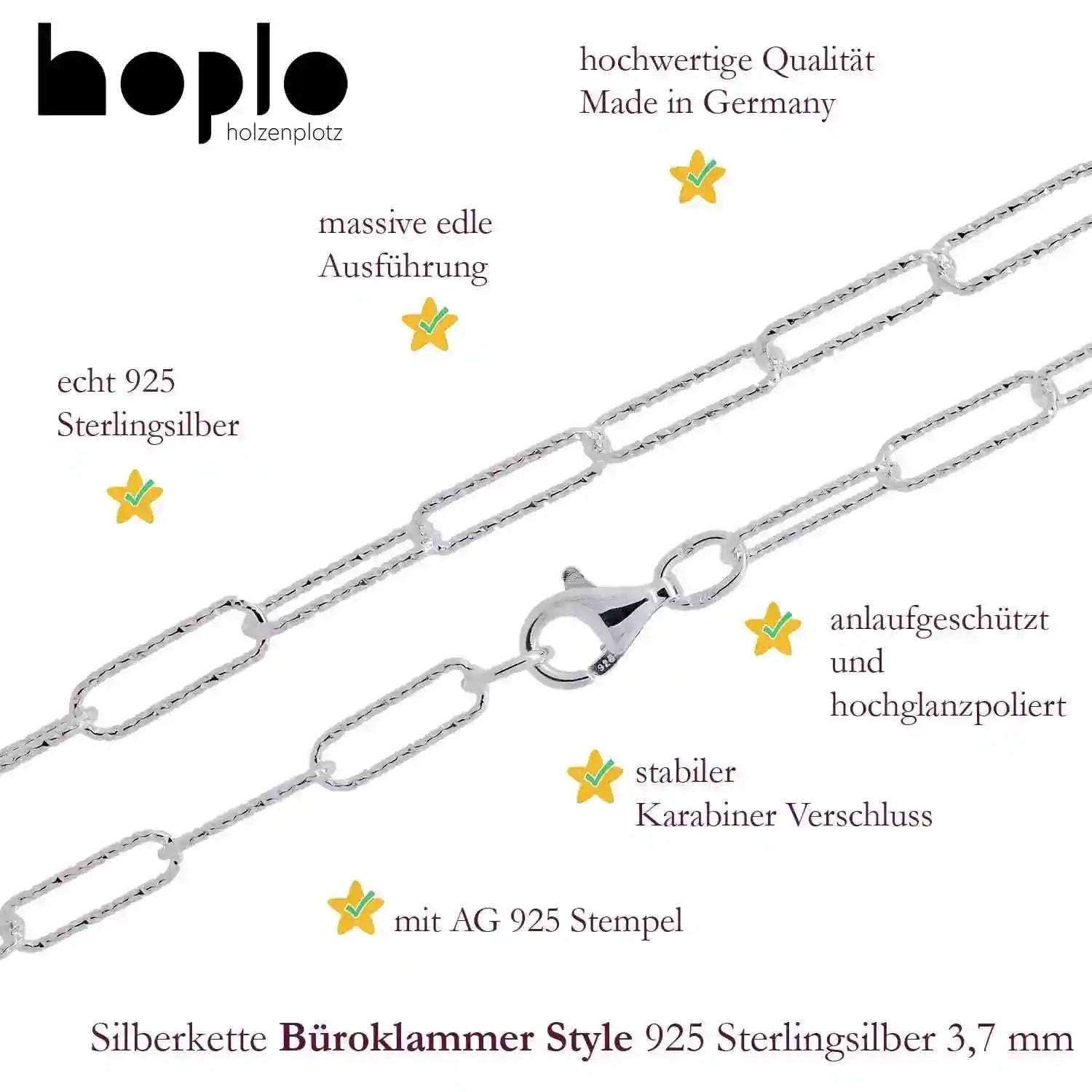 Silberketten Halsketten - echt 925 Sterlingsilber - Made in Germany - Firma Holzenplotz - Silberketten-Goldketten.de 