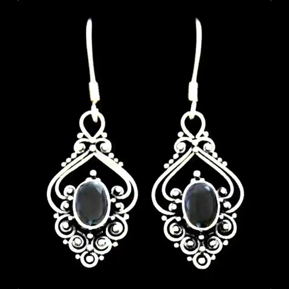 Silberohränger Salia mit Schwarze Zirkonia Kristalle Schmuck Silber - Firma Holzenplotz - Silberketten-Goldketten.de 