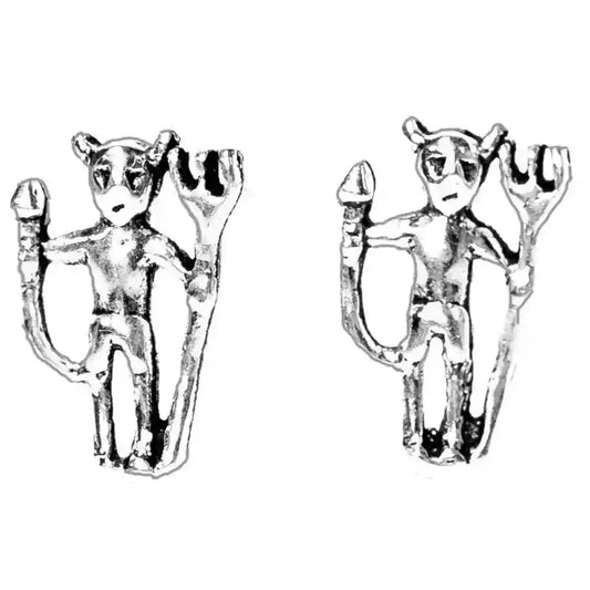 Silberohrstecker Teufel Teufelchen Evil Ohrstecker Schmuck - Firma Holzenplotz - Silberketten-Goldketten.de 