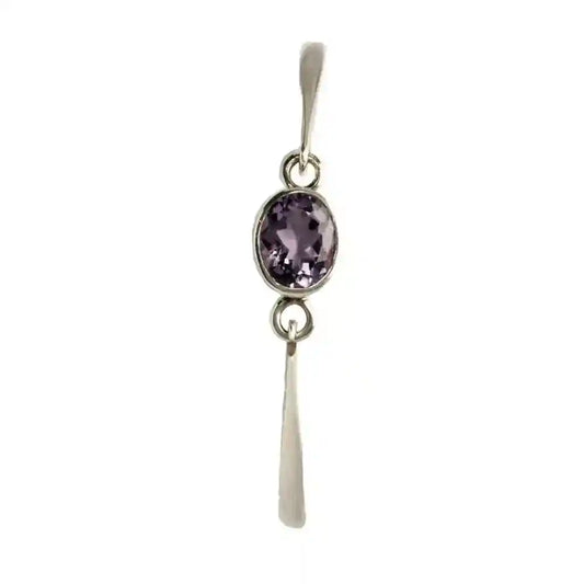 Simplistic, Armreifen mit Stein Amethyst 925-Silber
