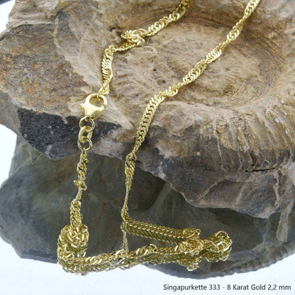 Singapurkette Halskette  333 - 8 Karat Gold Auswahl