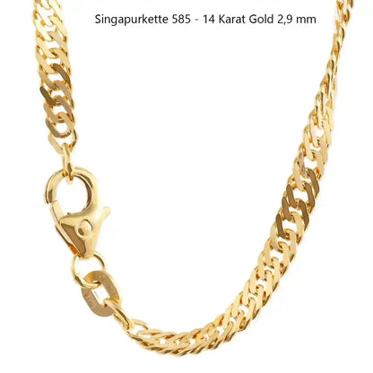 Singapurkette Halskette  585 - 14 Karat Gold Auswahl