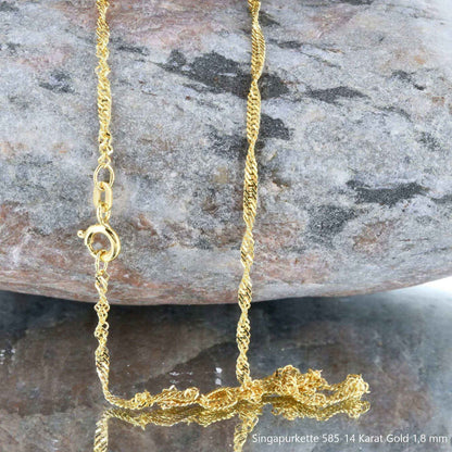 Singapurkette Halskette  585 - 14 Karat Gold Auswahl