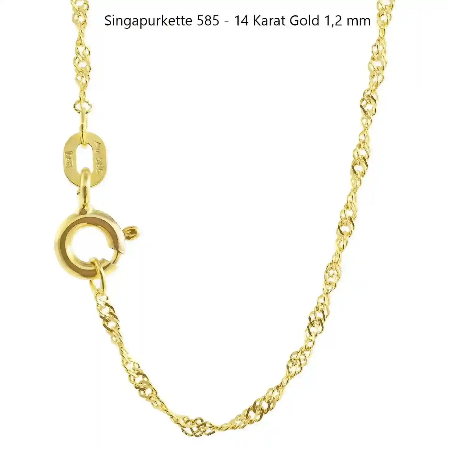Singapurkette Halskette  585 - 14 Karat Gold Auswahl