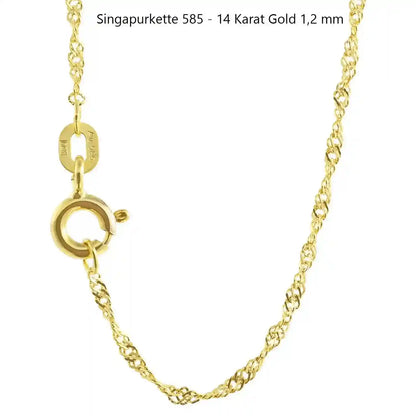 Singapurkette Halskette  585 - 14 Karat Gold Auswahl