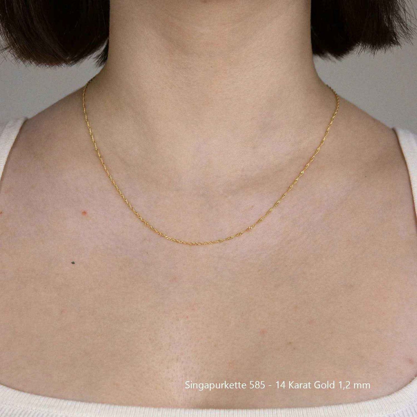 Singapurkette Halskette  585 - 14 Karat Gold Auswahl