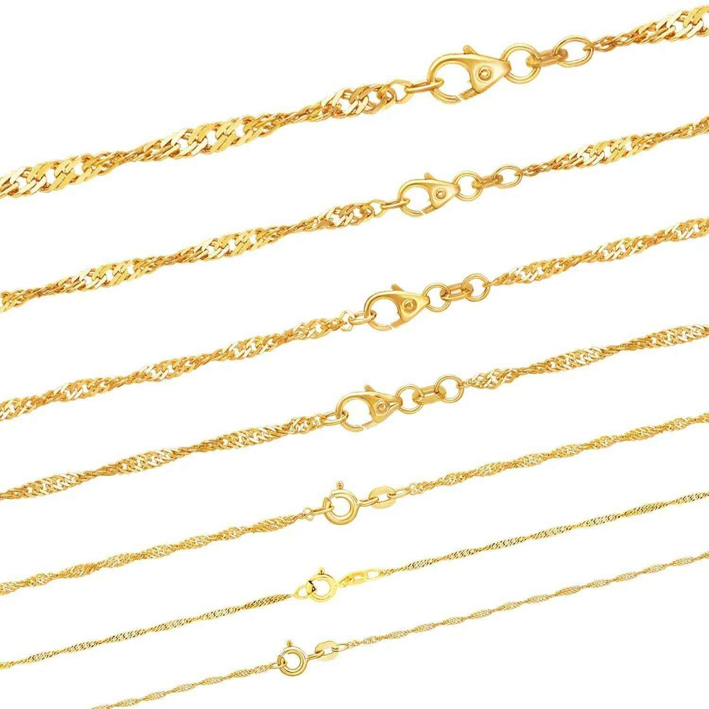 Singapurkette Halskette  585 - 14 Karat Gold Auswahl