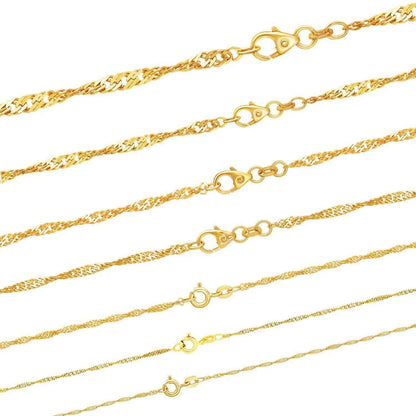 Singapurkette Halskette  585 - 14 Karat Gold Auswahl
