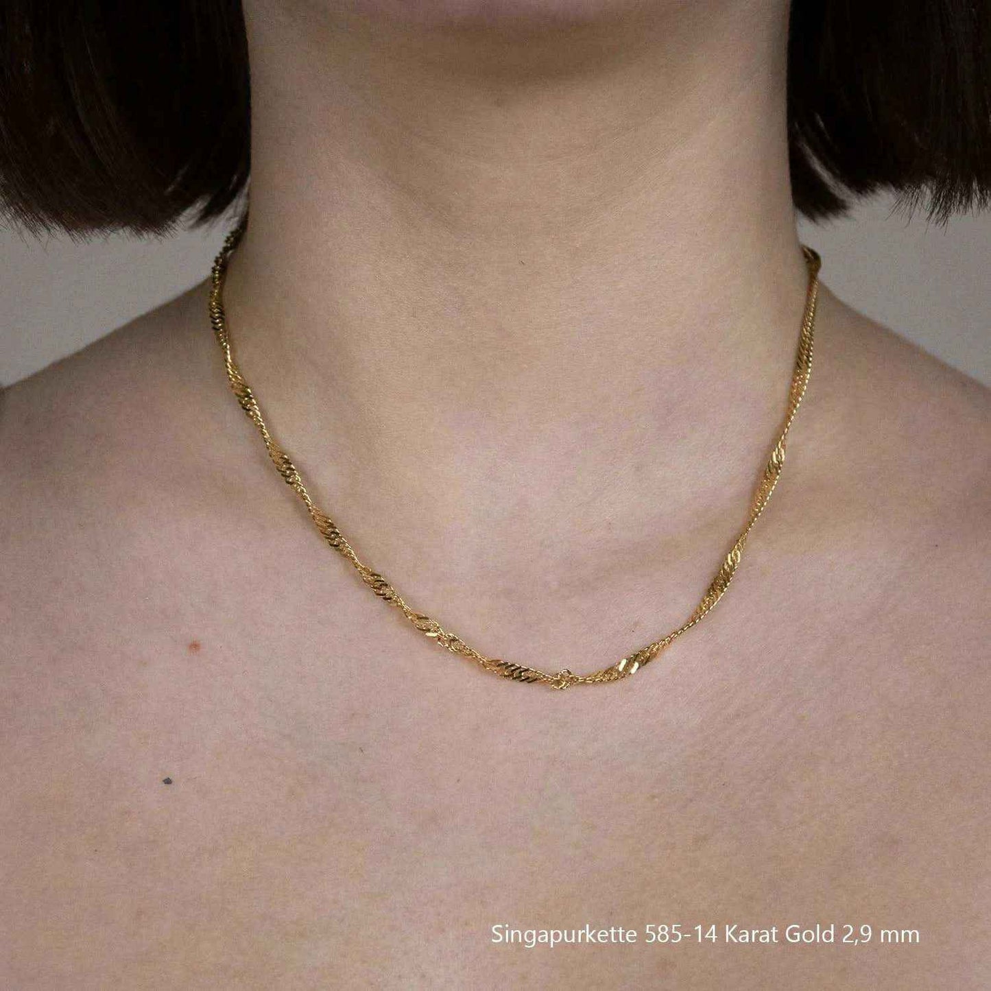 Singapurkette Halskette  585 - 14 Karat Gold Auswahl