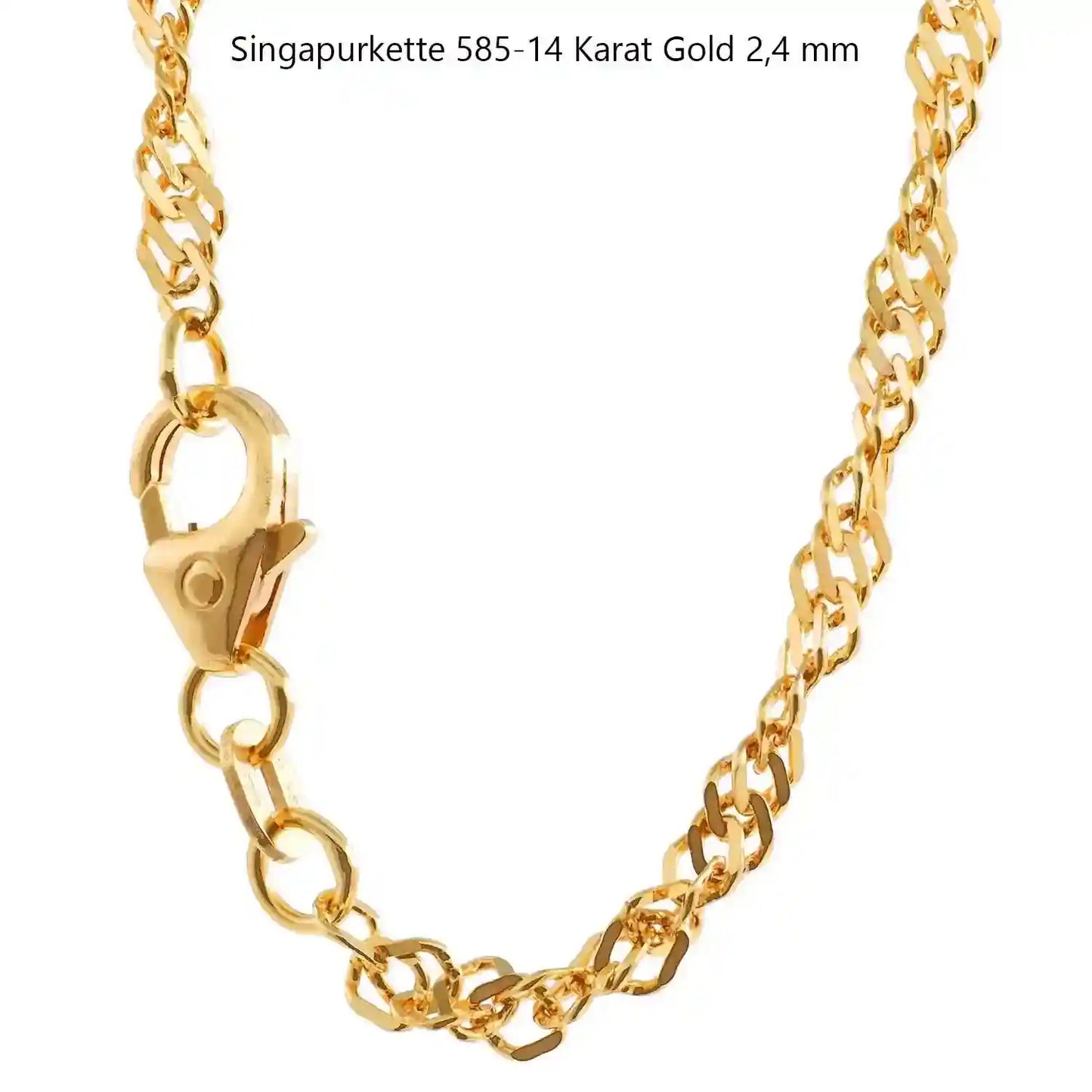 Singapurkette Halskette  585 - 14 Karat Gold Auswahl