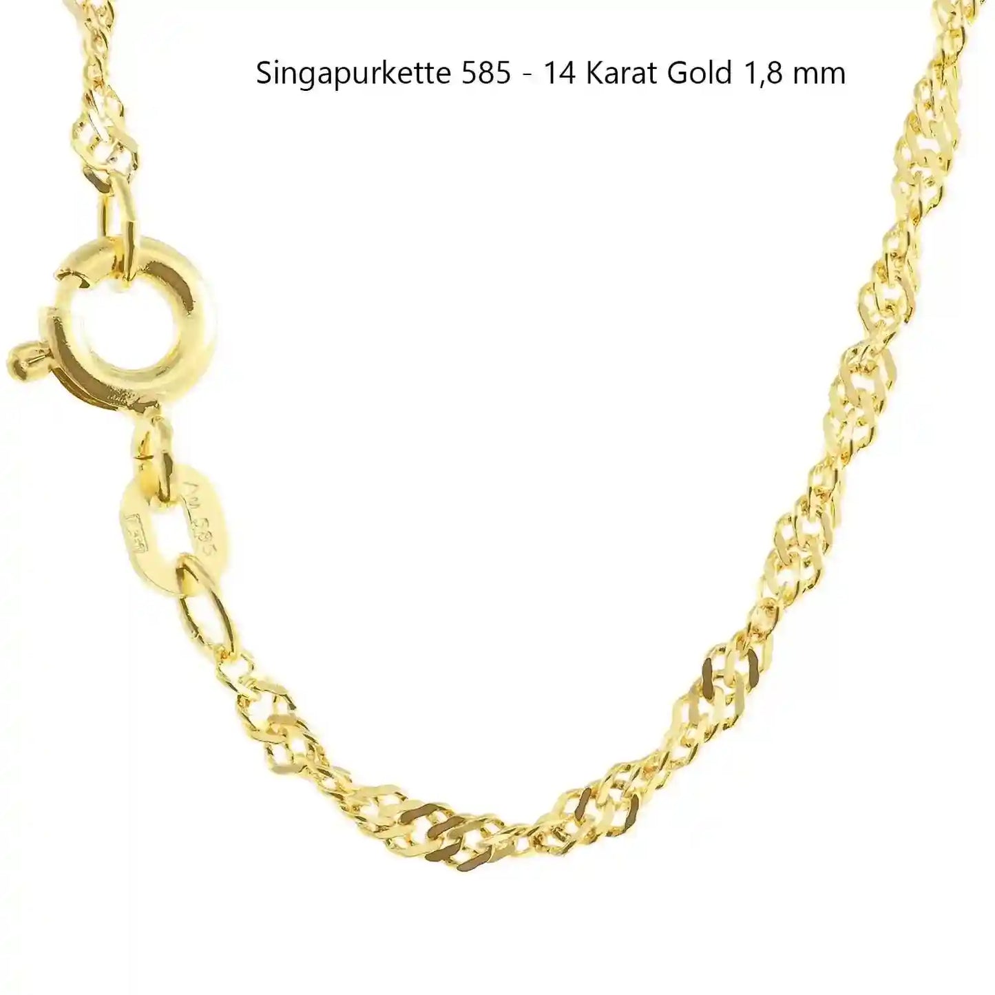 Singapurkette Halskette  585 - 14 Karat Gold Auswahl