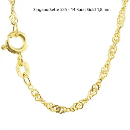 Singapurkette Halskette  585 - 14 Karat Gold Auswahl