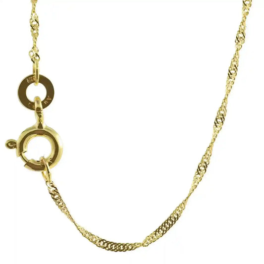Singapurkette Halskette Breite 1,0 mm - 333 - 8 Karat Gold Auswahl - Firma Holzenplotz - Silberketten-Goldketten.de 