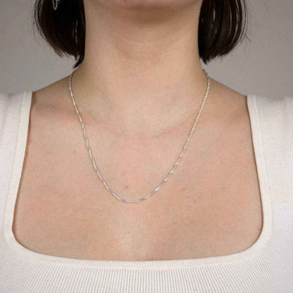 Singapurkette Halskette Breite 1,8 mm - 925 Sterlingsilber Auswahl
