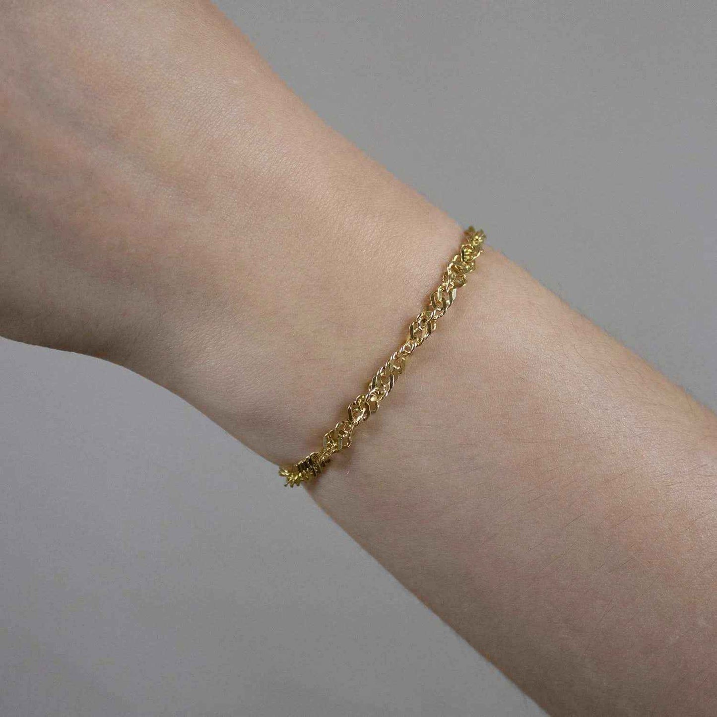 Singapurkette Halskette Breite 3,4 mm - 333 - 8 Karat Gold Auswahl