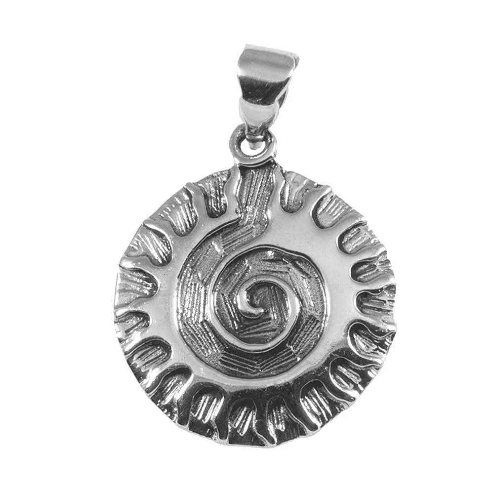 Sonnenamulett Schmuck Anhänger 925er Silber - Sonne - 32x25mm - Firma Holzenplotz - Silberketten-Goldketten.de 