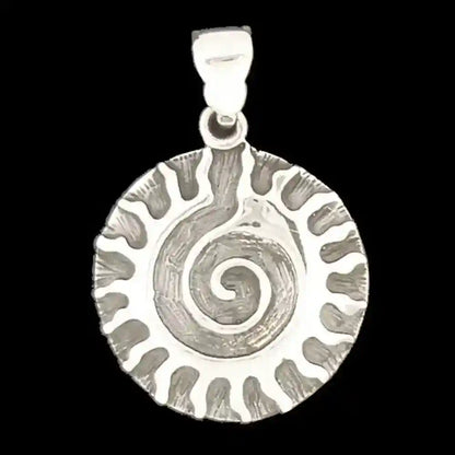 Sonnenamulett Schmuck Anhänger 925er Silber - Sonne - 32x25mm - Firma Holzenplotz - Silberketten-Goldketten.de 