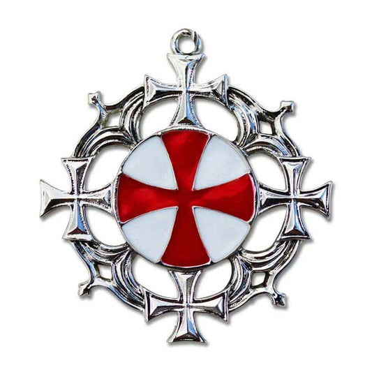 Sonnenkreuz Anhänger Schmuck - Kreuze - 45x45mm - Firma Holzenplotz - Silberketten-Goldketten.de 