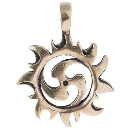 Sonnentriskel Bronze Schmuck Anhänger - Sonne , Triskel - 42x32mm