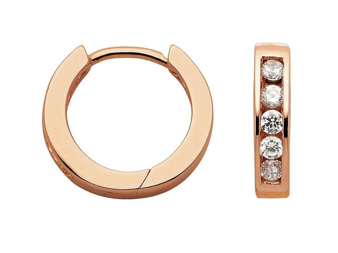 Sortiment Creolen  Zirkonia 925 Silber rosegold vergoldet
