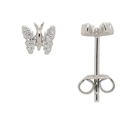 Sortiment Ohrstecker Schmetterling Zirkonia 925 Silber rhodiniert - Firma Holzenplotz - Silberketten - Goldketten.de