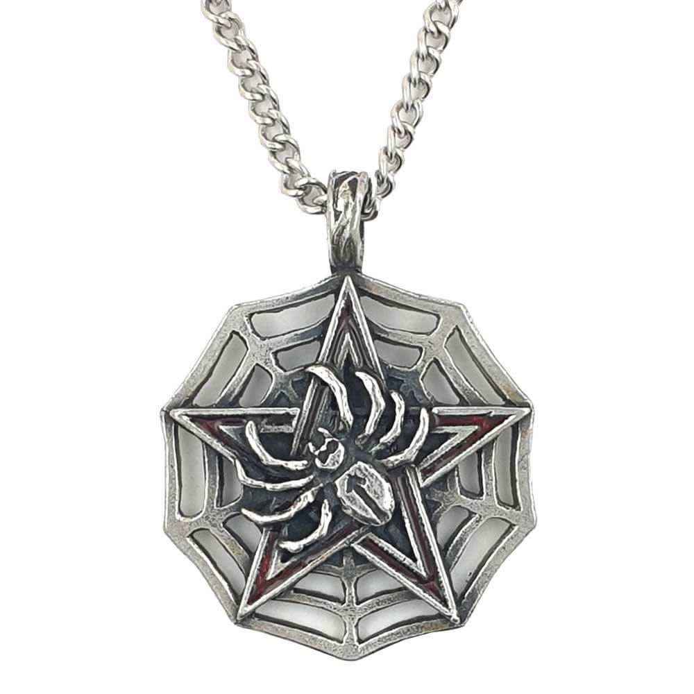 Spinnennetz Pentagramm Anhänger Schmuck - Pentagramm - 45x45mm