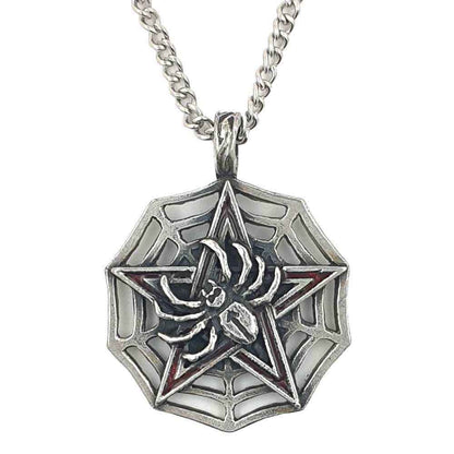 Spinnennetz Pentagramm Anhänger Schmuck - Pentagramm - 45x45mm