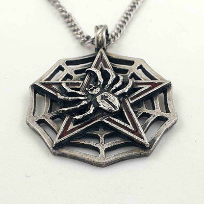 Spinnennetz Pentagramm Anhänger Schmuck - Pentagramm - 45x45mm