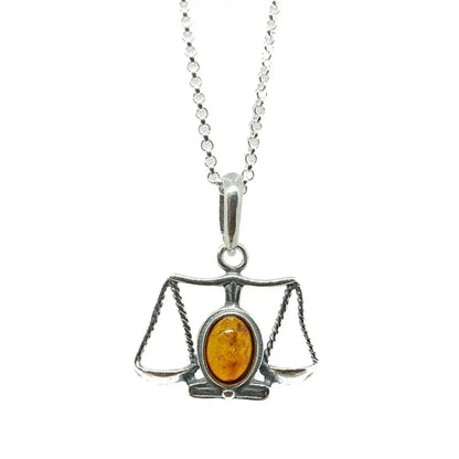 Sternzeichen Anhänger mit Ankerkette 925er Silber Bernstein Schmuck - Firma Holzenplotz - Silberketten - Goldketten.de