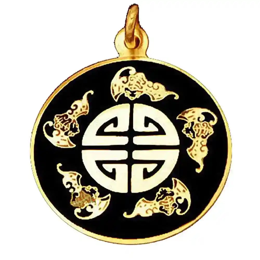 Symbol der fünf Segen Black-Sun Schmuck Anhänger Durchmesser: 25mm