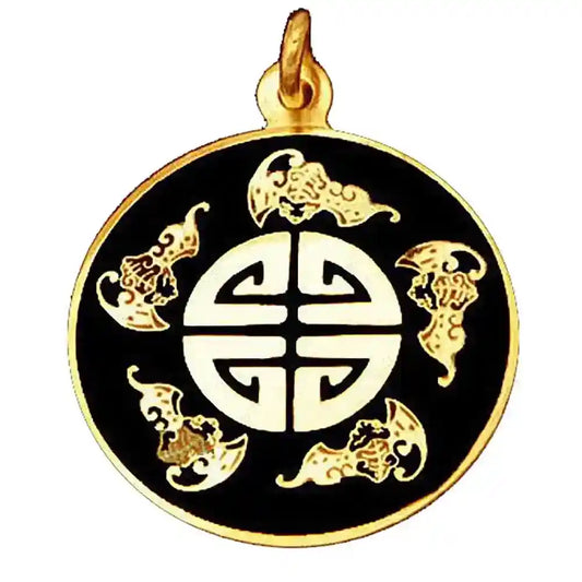 Symbol der fünf Segen Black-Sun Schmuck Anhänger Durchmesser: 25mm