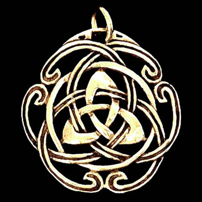 Taliesin massiv Bronze Schmuck Anhänger 36x37mm - Firma Holzenplotz - Silberketten-Goldketten.de 