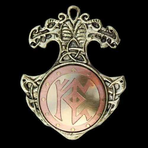 Talisman für allgemeine Sicherheit - Runen - 32x44mm - Firma Holzenplotz - Silberketten - Goldketten.de