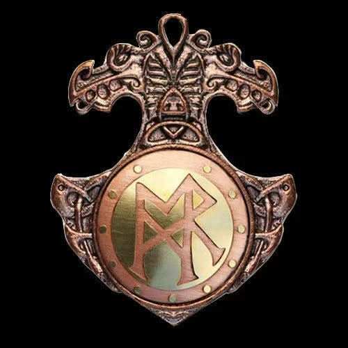Talisman für Zufriedenheit im Beruf - Runen - 32x44mm - Firma Holzenplotz - Silberketten - Goldketten.de