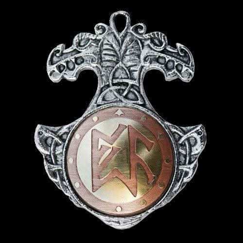 Talisman zum Vorausplanen - Runen - 32x44mm - Firma Holzenplotz - Silberketten - Goldketten.de