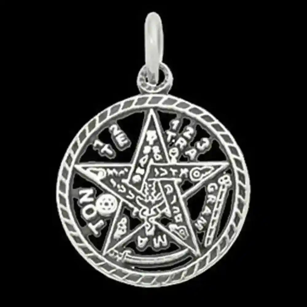 Tetragrammaton Schmuck Anhänger 925er Silber Durchmesser 18mm