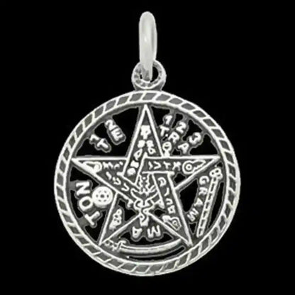 Tetragrammaton Schmuck Anhänger 925er Silber Durchmesser 18mm