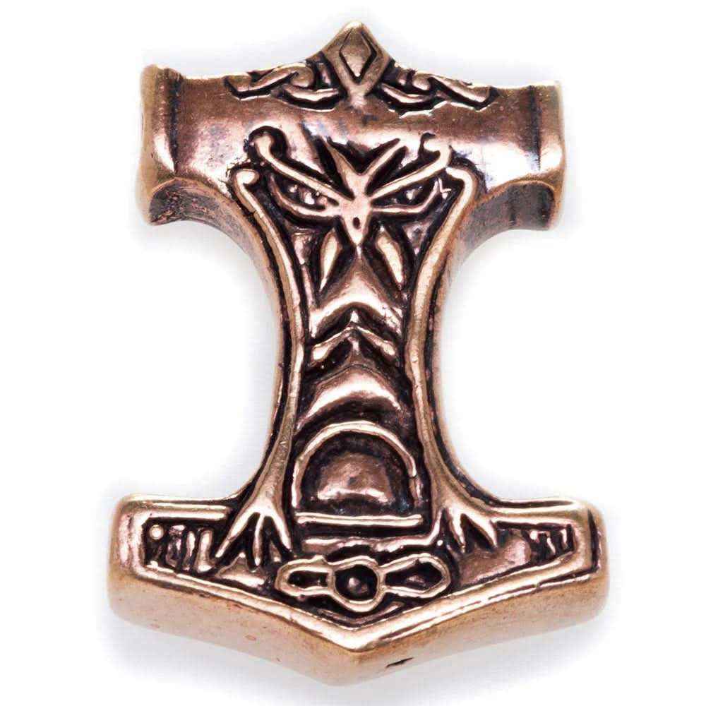 Thor massiv Bronze Anhänger Schmuck - Thorhammer - 39x27mm 6mmdick