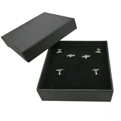 Thor Vikings Ohrstecker SET Thorhammer Irminsul Hugin und Munin Raben - Firma Holzenplotz - Silberketten-Goldketten.de 