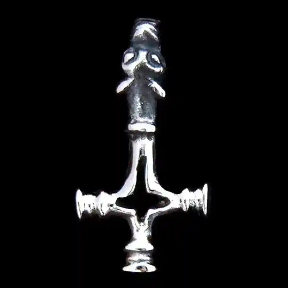 Thor Wolfskreuz sehr klein Schmuck Anhänger Silber Thorhammer 24x11mm - Firma Holzenplotz - Silberketten-Goldketten.de 