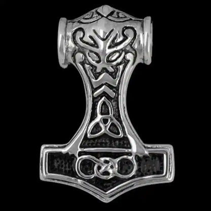 Thorhammer massiv Schmuck Anhänger Edelstahl Mjölnir - Thorhammer - 33x21mm